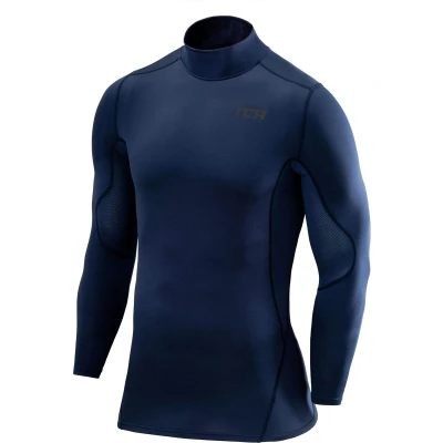 Afbeelding van SuperThermal Compressietop met Lange Mouwen Ronde Hals voor Jongens Navy Eclipse (Blauw)