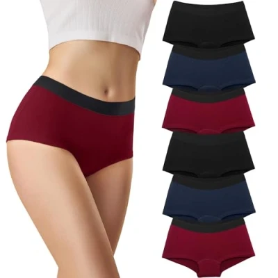 Afbeelding van Libella Dames slips, 6 stuks, hipsters boxershorts, katoen met zachte rekbare tailleband 3429, meerkleurig 3, XL