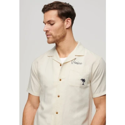 Afbeelding van Superdry Resort Short Sleeve Overhemd, Heren, Maat: XL, Off white