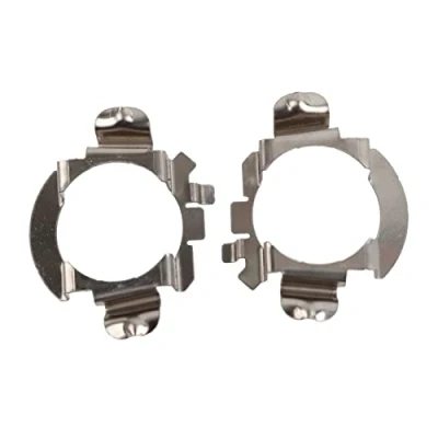 Afbeelding van Keenso 2 Stks Auto h7 led Koplamp adapter Lampen Retainer Houder Zilver cover