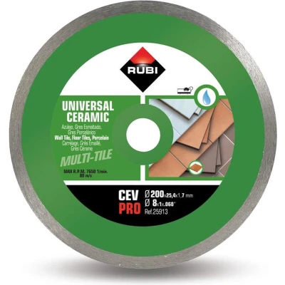 Afbeelding van Rubi 25913 CEV Pro Continu Diamantzaagblad Voor Keramische Tegels 25,4 X 200mm