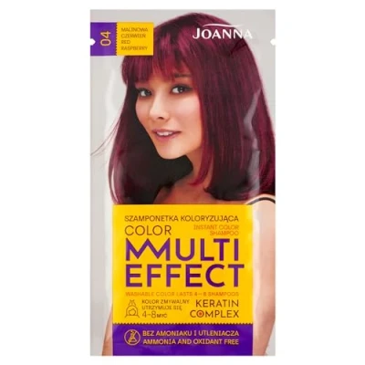 Afbeelding van Joanna Multi Effect Keratin Complex Color Instant Shampoo szamponetka koloryzująca 04 Malinowa Czerwień 35g