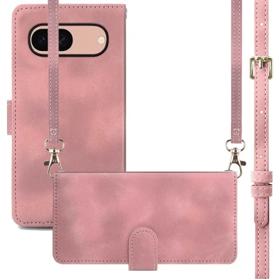 Afbeelding van Google Pixel 8a Hoesje Kunstleder iMoshion Bookcase Roze Telefoonhoesje