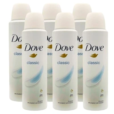 Afbeelding van Dove Classic Deodorant Spray 6 x 150 ml