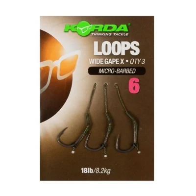 Afbeelding van Korda Loops Wide Gape X Micro Barbed (3 pcs) 8