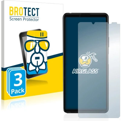 Afbeelding van BROTECT Screenprotector voor Sony Xperia 10 III / Lite Folie Beschermfolie Beschermglas transparant (3 Stuks)