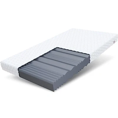 Afbeelding van FDM Comfort Plus Schuimmatras 160x200 cm Hoogte 10 Matras met 7 ligzones Koudschuim H3 Oeko Tex Geschikt voor mensen allergieën Hoes Afwasbaar Afneembaar Wit
