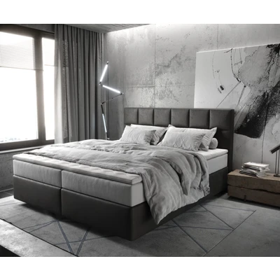 Afbeelding van Boxspringbed Dream Fine Microvezel Antraciet Vintage 180x200 cm TFK Matras en Topper