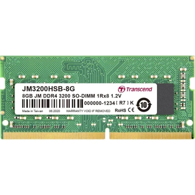 Afbeelding van Transcend JetRam JM3200HSB 8G geheugenmodule 8 GB 1 x DDR4 3200 MHz