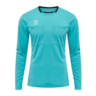 Afbeelding van Hummel Referee Chevron Jersey L/S Sport Tshirt, Heren, Maat: XXL, Scuba blue