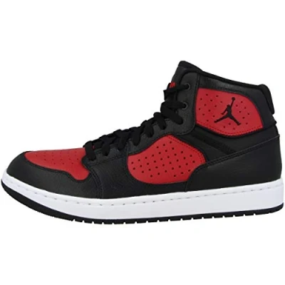 Afbeelding van Nike JORDAN Access Heren Sneakers Sport Casual schoenen Zwart Rood AR3762 006 Maat EU 46 US 12