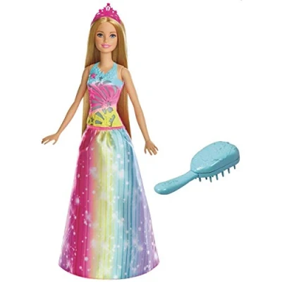 Afbeelding van Barbie FRB12 Dreamtopia Regenboog Koninklijk Magische Haarspel Prinses (Blond)
