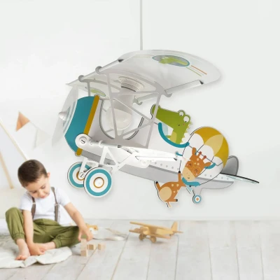 Afbeelding van Dalber Kinder hanglamp Plane met krokodil 54542