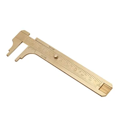 Afbeelding van Telituny Schuifmaat 1pc Messing Sliding Gauge Heerser Meetinstrument Dubbele Schalen mm/inch(100mm)