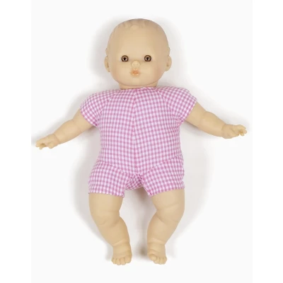 Afbeelding van Minikane Alice Vintage Babies pop zacht lijf bruine ogen 28cm