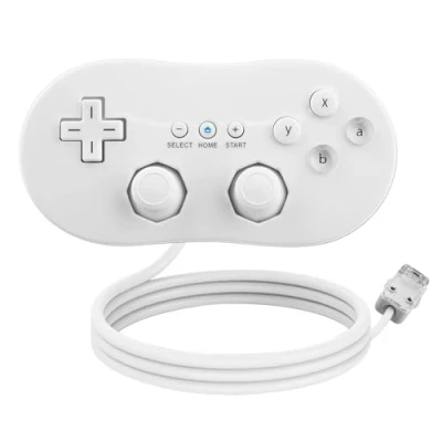 Afbeelding van OSTENT Wired Classic Controller Gamepad Joystick voor Nintendo Wii Remote Console Video Game Kleur Wit