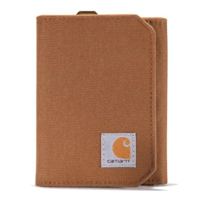 Afbeelding van Carhartt Heren Casual Nylon Duck Trifold Wallets Portemonnee Heren, eend (Carhartt Brown), Eén maat