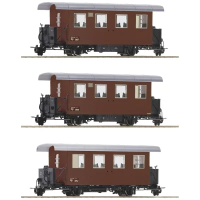 Afbeelding van Roco 34103 H0e set van 3 smalspoorpersonenrijtuigen de ÖBB