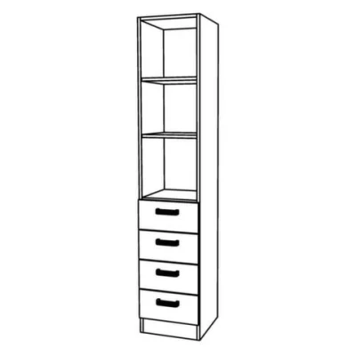 Afbeelding van Wandkast Esdoorn/Zilver 40,6 x 42 200,4 cm Signa G 7600 SG