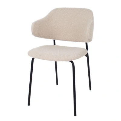 Afbeelding van Kick Eetkamerstoel Ella Beige Boucle