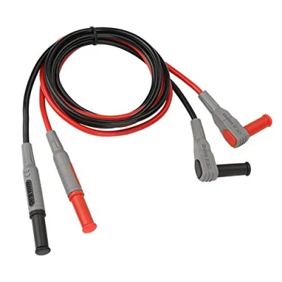 Afbeelding van P1033 Bananentestkabeltest Multimeters Elektrische Testhaak Draadkabelset Bananentestkabel Rechte Hoek Naar Recht Multimeterdraadkabel 4 Mm 100 Cm / 3,3 Ft