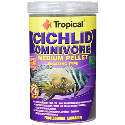 Afbeelding van Tropical Cichlide Pellets Carnivoor Medium (1 Liter) Visvoer