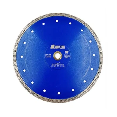 Afbeelding van SHDIATOOL Diamantdoorslijpschijf slijpschijf turbo net met X velgsegment voor keramische tegels diameter 250 mm