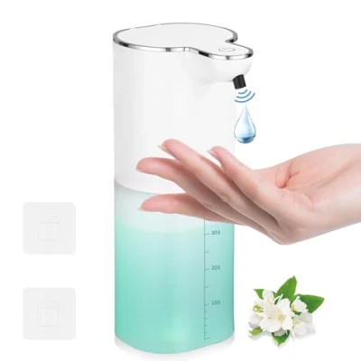Afbeelding van JOFLVA Automatische zeepdispenser, wandbevestiging, 400 ml, contactloze 4 niveaus, verstelbaar, met IR sensor, IPX5 waterdicht, voor keuken, badkamer, school, hotel