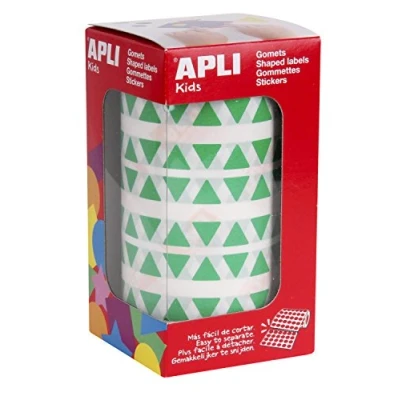Afbeelding van APLI Kids 4866 elastiek, driehoekig, 10,5 mm, groen