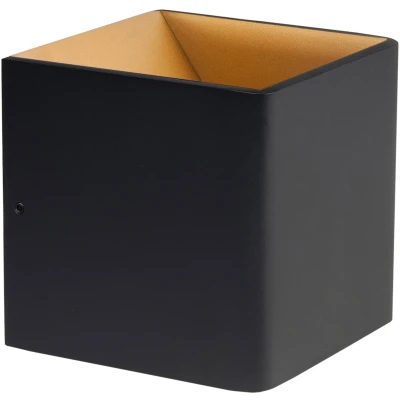 Afbeelding van Highlight wandlamp Stretto 1 lichts 10 x10 cm zwart goud