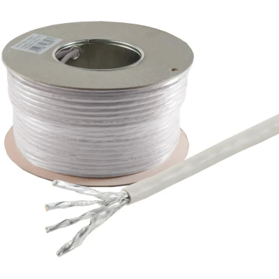 Afbeelding van S/FTP CAT6 Gigabit netwerkkabel met flexibele aders AWG27 / grijs 100 meter