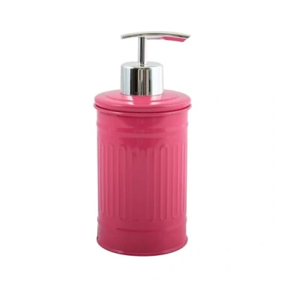 Afbeelding van MSV Zeeppompje/dispenser Industrial metaal fuchsia roze 7.5 x 17 cm 250 ml Zeeppompjes