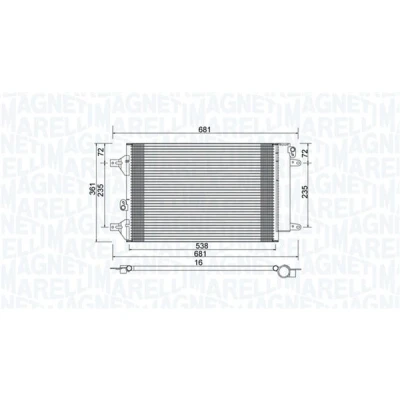Afbeelding van Magneti Marelli Airco condensor 350203910000