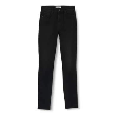 Afbeelding van ONLY Onldruna Hw Skinny DNM Pimbox Jeansbroek voor dames, zwart, 26W x 32L