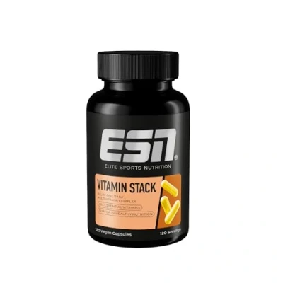 Afbeelding van ESN VITAMIN STACK, 120 Vegan Capsules, Multivitamin, Alle Essentiële Vitamines Gemaakt in Duitsland, Laboratorium Getest