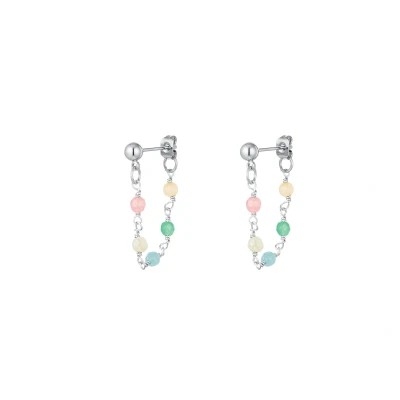 Afbeelding van Colourful chain earrings #summergirls collection Yehwang Oorbellen One size Zilver