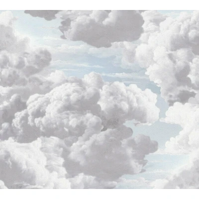 Afbeelding van Livingwalls Vliesbehang Wolken hoogwaardig design behang hemel natuur 399856 in grijs, blauw, wit luxe ontworpen door MICHALSKY