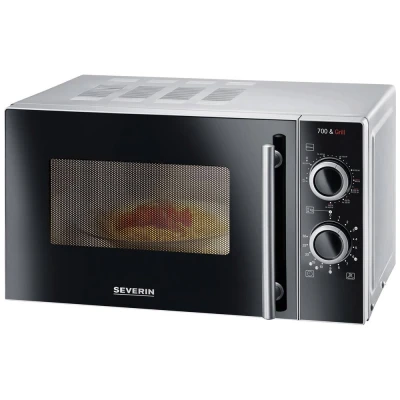 Afbeelding van Severin MW 7771 Magnetron Zwart/zilver 700 W Grillfunctie, Timerfunctie