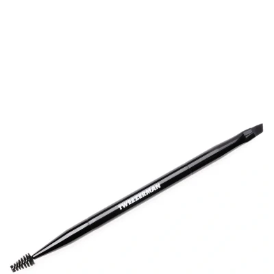 Afbeelding van Tweezerman Angled BROW Brush &amp; Spoolie Wenkbrauwborsteltje, Dames, Maat: One Size, Black