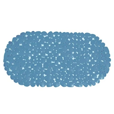 Afbeelding van MSV Douche/bad anti slip mat badkamer pvc grijs 35 x 68 cm Badmatjes
