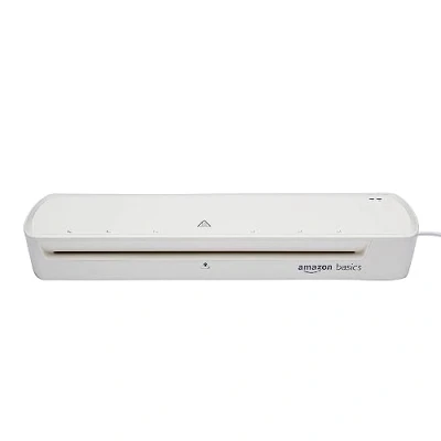 Afbeelding van Amazon Basics Thermische lamineermachine, DIN A3 formaat, inclusief 20 x lamineerhoezen, wit