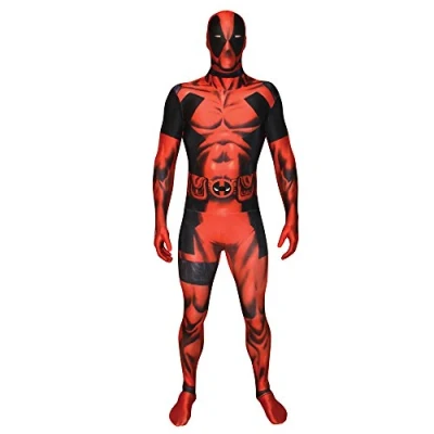 Afbeelding van Officiële Deadpool Morphsuit verkleedkostuum maat Xlarge 5&#039;10 6&#039;1 (176cm 185cm)