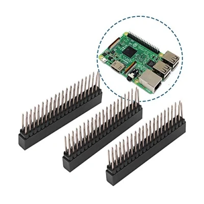 Afbeelding van 3 stuks 2,54 mm pinheaders 2 x 20 pins, breakaway rijen PCB Board Header Pin bus Connector Kit voor , printplaat goed PCB, geïntegreerde schakeling of uw RPi interface