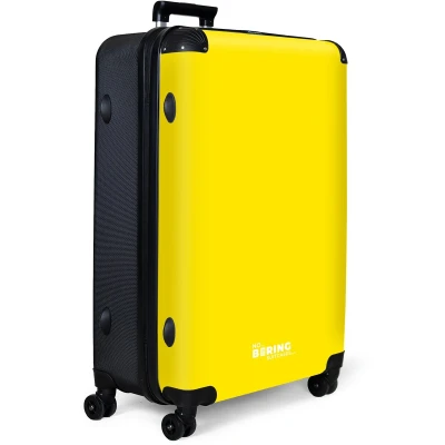 Afbeelding van NoBoringSuitcases.com® Koffer groot Reiskoffer lichtgewicht Geel Effen Rolkoffer met 4 wielen Grote trolley XL 98 liter bagage