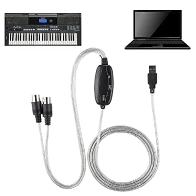Afbeelding van MIDI kabel, USB kabel naar voor echte plug &amp; play
