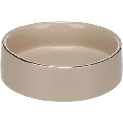 Afbeelding van Flamingo voer en waterbak rond beige 200ml 12 x 3.5 cm voerbak voor huisdieren