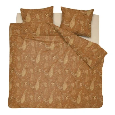 Afbeelding van Dekbedovertrek Damai Flamand Gold Ocre Satijn 260 x 200 / 220 cm Extra Breed