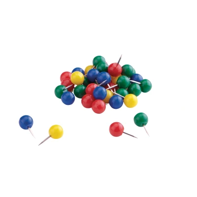 Afbeelding van Pins magnetoplan blister, 6x17mm, blauw, 100 stuks