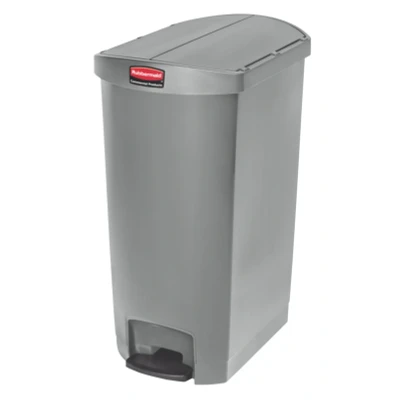 Afbeelding van Rubbermaid Slim Jim Step On container End kunststof 68 ltr grijs