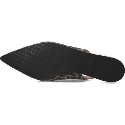 Afbeelding van Floris van Bommel Gygi 01.05 suède slingback loafers met panterprint taupe